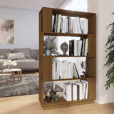 Vidaxl boekenkast kamerscherm 80x25x132 cm massief hout honingbruin