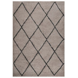Vidaxl Teppich Shaggy High Stapel 160 x 230 cm Beige und Anthrazitfarbe