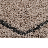 Vidaxl Teppich Shaggy High Stapel 160 x 230 cm Beige und Anthrazitfarbe