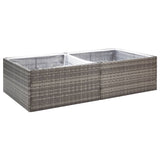 VIDAXL -Planungsbox 157x80x40 cm Poly Rattan Grau