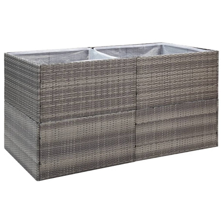 VIDAXL -Planungsbox 157x80x80 cm Poly Rattan Grau