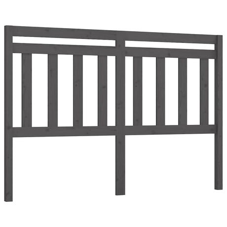Vidaxl hoofdbord 126x4x100 cm massief grenenhout grijs