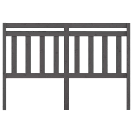 Vidaxl hoofdbord 126x4x100 cm massief grenenhout grijs