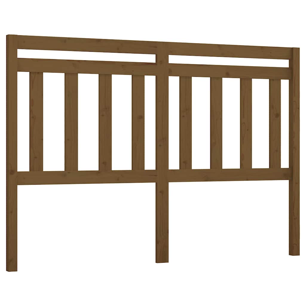 Vidaxl hoofdbord 126x4x100 cm massief grenenhout honingbruin