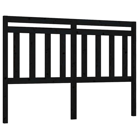 Vidaxl hoofdbord 126x4x100 cm massief grenenhout zwart