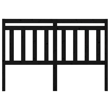 Vidaxl hoofdbord 126x4x100 cm massief grenenhout zwart