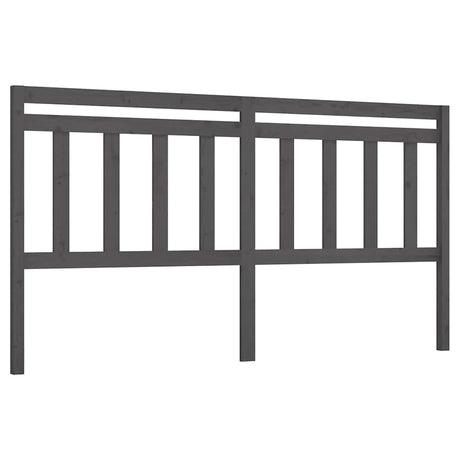 Vidaxl hoofdbord 186x4x100 cm massief grenenhout grijs