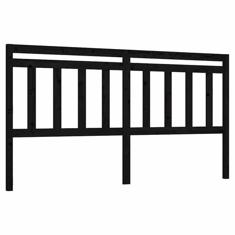 Vidaxl hoofdbord 206x4x100 cm massief grenenhout zwart