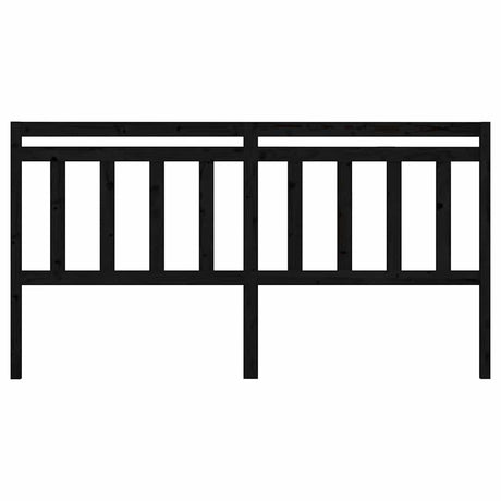 Vidaxl hoofdbord 206x4x100 cm massief grenenhout zwart