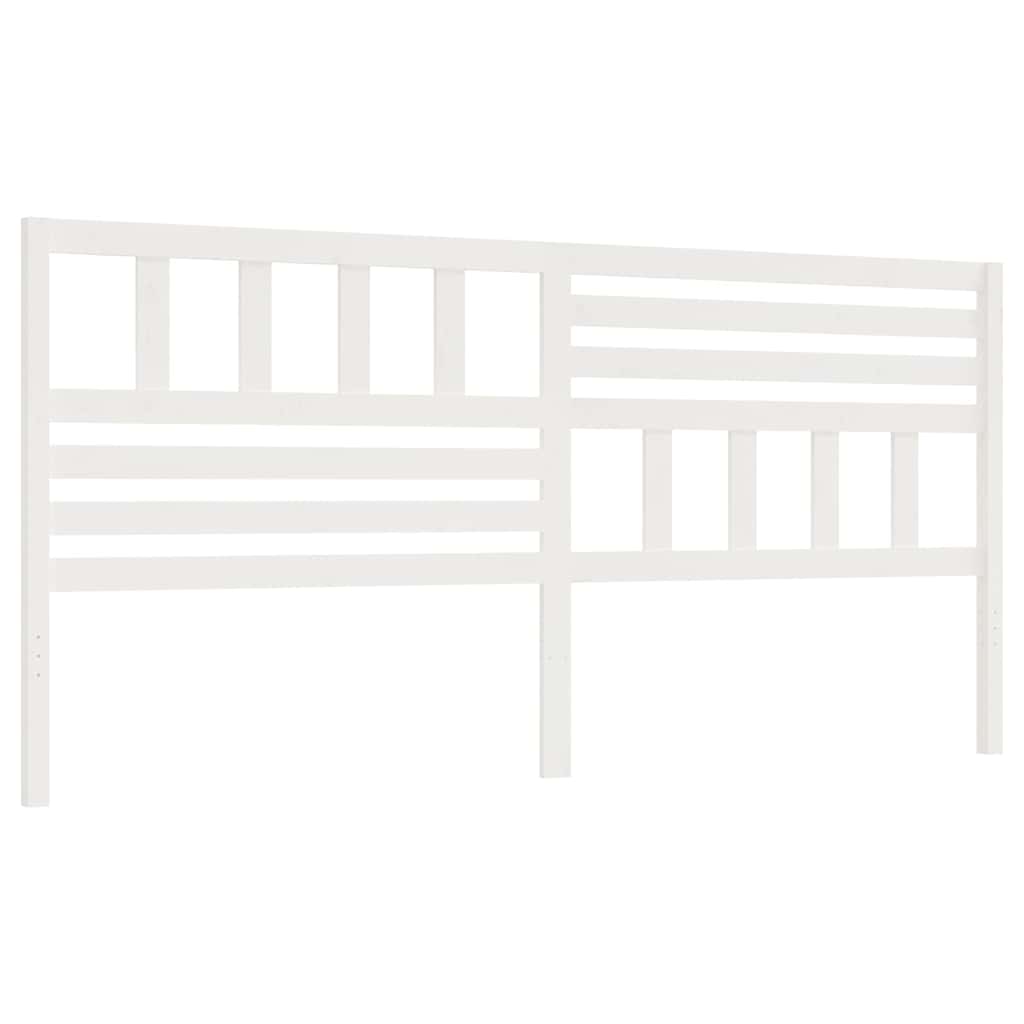 Vidaxl hoofdbord 186x4x100 cm massief grenenhout wit