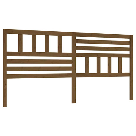 Vidaxl hoofdbord 186x4x100 cm massief grenenhout honingbruin