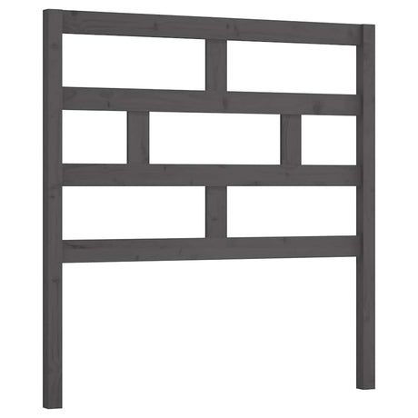 Vidaxl hoofdbord 106x4x100 cm massief grenenhout grijs