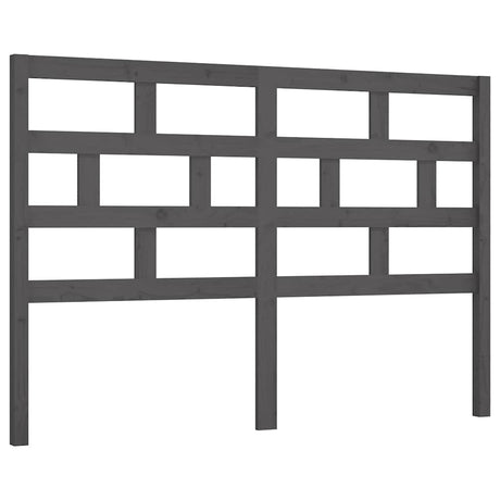 Vidaxl hoofdbord 146x4x100 cm massief grenenhout grijs