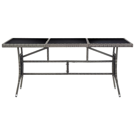 Vidaxl tuintafel 170x80x74 cm poly rattan grijs