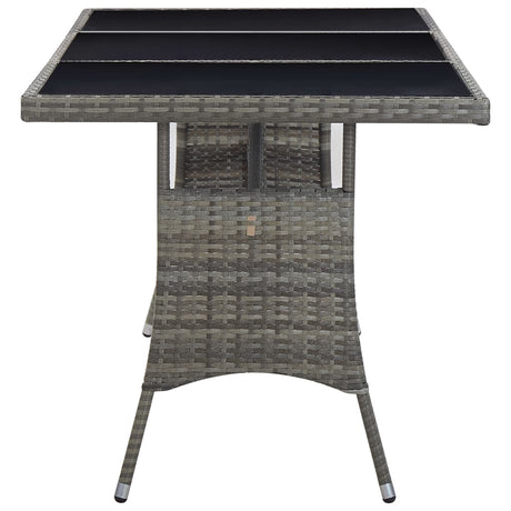 Vidaxl tuintafel 170x80x74 cm poly rattan grijs