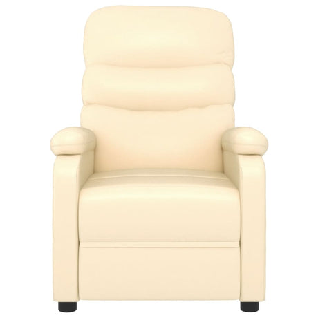 Vidaxl fauteuil verstelbaar kunstleer crèmekleurig