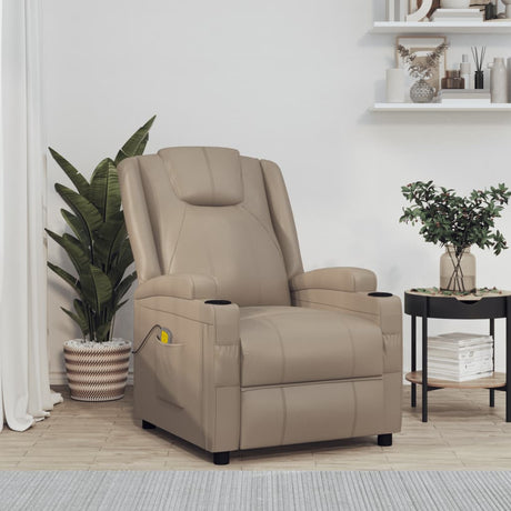 Vidaxl massagestoel kunstleer cappuccinokleurig