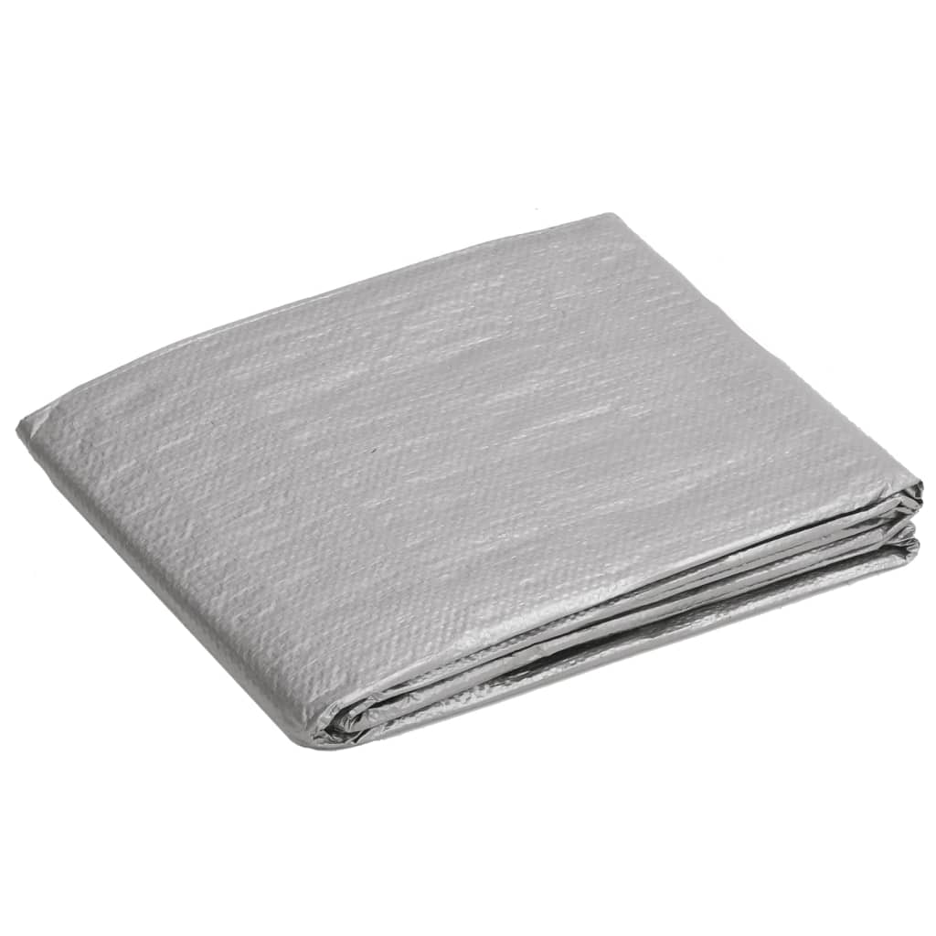 VIDAXL -Gerät Segel 90 g m² 4x6 M HDPE Grau