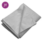VIDAXL -Gerät Segel 260 g m² 4x6 M HDPE Grau