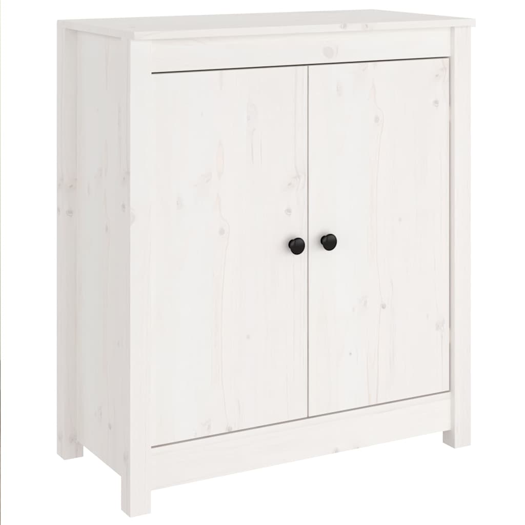 Vidaxl dressoir 70x35x80 cm massief grenenhout wit