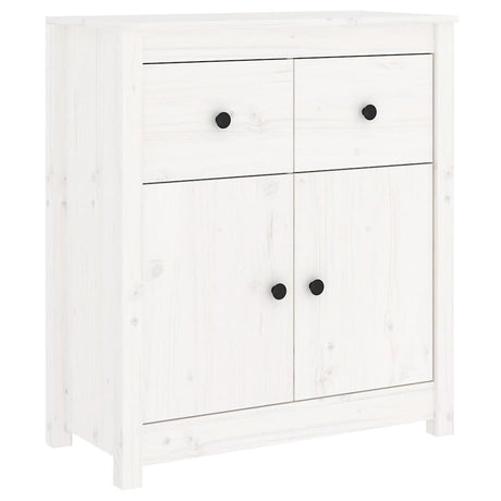Vidaxl dressoir 70x35x80 cm massief grenenhout wit