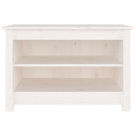 Vidaxl Schuhe Bank 70x38x45.5 cm Festkiefer weiß