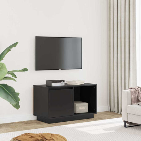 Vidaxl tv-meubel 74x35x44 cm massief grenenhout zwart