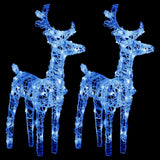 Vidaxl Weihnachten Tiere 2 St 80 Leds Acrylblau