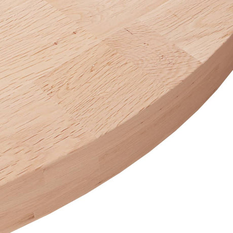 Vidaxl tafelblad rond ø80x4 cm onbehandeld massief eikenhout