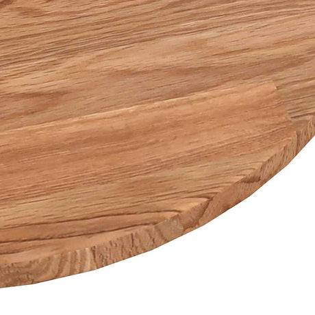 Vidaxl tafelblad rond ø70x1,5 cm bewerkt massief eikenhout lichtbruin
