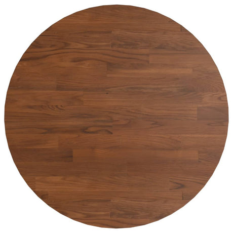 Vidaxl tafelblad rond ø40x1,5 cm bewerkt massief eikenhout donkerbruin