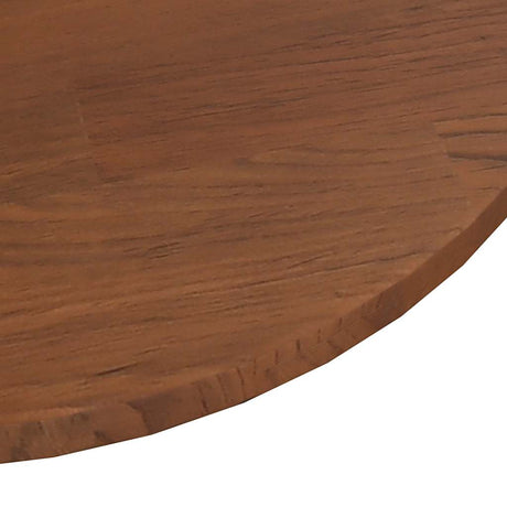 Vidaxl tafelblad rond ø60x1,5 cm bewerkt massief eikenhout donkerbruin