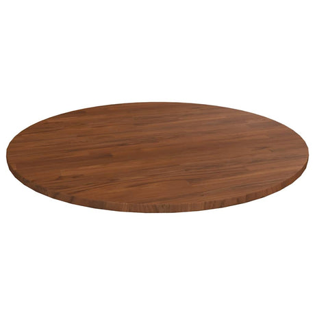 Vidaxl tafelblad rond ø90x1,5 cm bewerkt massief eikenhout donkerbruin