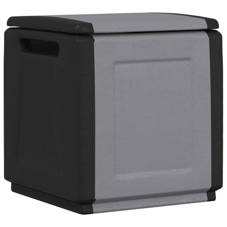 Vidaxl tuinbox 130 l 54x53x57 cm donkergrijs en zwart