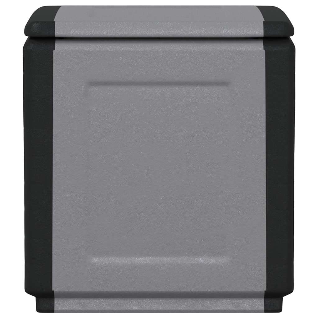 Vidaxl tuinbox 130 l 54x53x57 cm donkergrijs en zwart