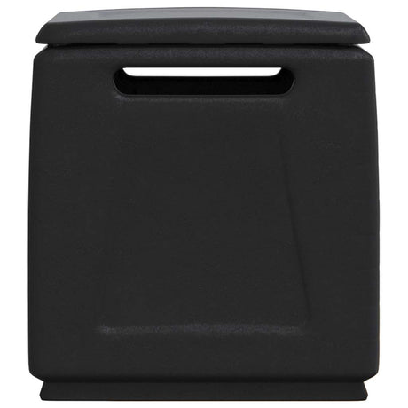 Vidaxl tuinbox 130 l 54x53x57 cm donkergrijs en zwart