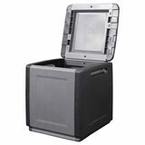 Vidaxl tuinbox 130 l 54x53x57 cm donkergrijs en zwart