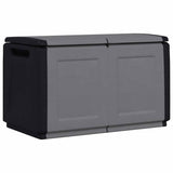 Vidaxl tuinbox 230 l 96x53x57 cm donkergrijs en zwart