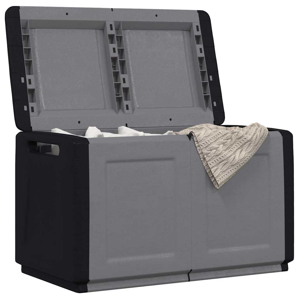 Vidaxl tuinbox 230 l 96x53x57 cm donkergrijs en zwart