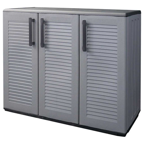 Vidaxl tuinkast 102x37x84 cm polypropeen grijs en zwart