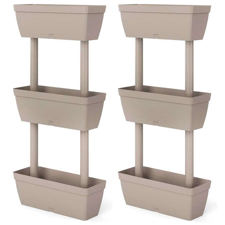 Vidaxl plantenbakken 6 st 100 cm taupe