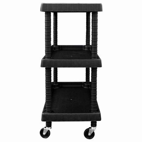 VIDAXL-Werkzeugtrolley 3-layer 75x37.5x92 cm Polypropen Schwarz