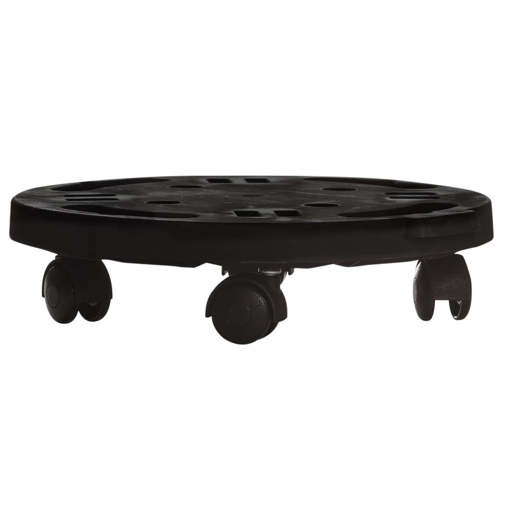 Vidaxl -Pflanzenwagen mit Rädern 170 kg Durchmesser 30 cm Schwarz