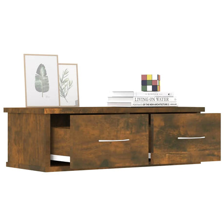 Vidaxl wandkast 60x26x18,5 cm bewerkt hout gerookt eikenkleurig