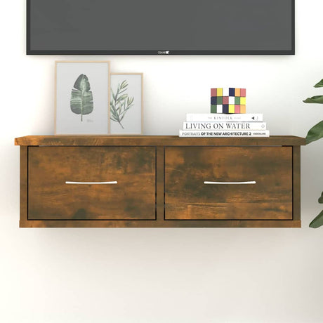 Vidaxl wandkast 60x26x18,5 cm bewerkt hout gerookt eikenkleurig