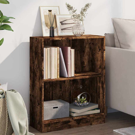 Vidaxl boekenkast 60x24x76 cm bewerkt hout gerookt eikenkleurig