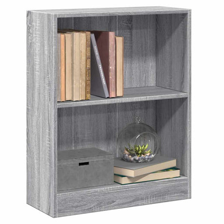 Vidaxl boekenkast 60x24x76 cm bewerkt hout grijs sonoma eikenkleurig