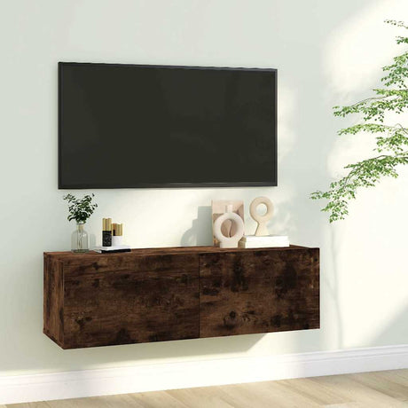 Vidaxl tv-wandmeubel 100x30x30 cm bewerkt hout gerookt eikenkleurig