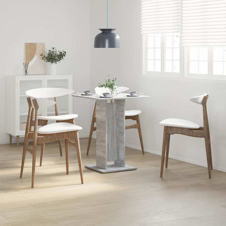 Vidaxl bistrotafel 60x60x75 cm bewerkt hout grijs sonoma eikenkleurig