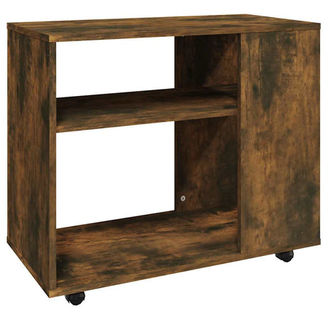 Vidaxl bijzettafel 70x35x60,5 cm bewerkt hout gerookt eikenkleurig